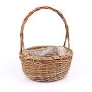 Košara okrugla d32cm h15cm white wash