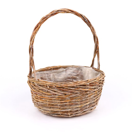 Košara okrugla d32cm h15cm white wash