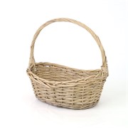 Košara oval 38x25x12/h14cm siva