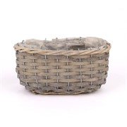 Košara 20x12cm h9cm isprano siva