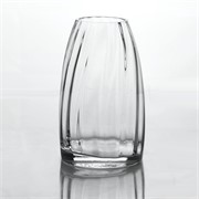 Staklo vaza optik h20d11o6cm šlif