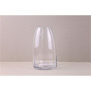 Staklo vaza optik h20d11o6cm šlif