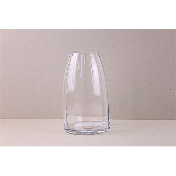 Staklo vaza optik h20d11o6cm šlif