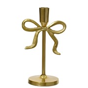 Svijećnjak metal mašna h21cm 12x8,5cm zlatna
