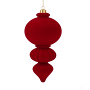 Ukras za bor 28x14cm ornament C flok - crvena