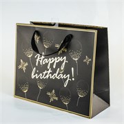 Vrećica 32x12cm h26cm deblji papir Happy birthday