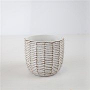 Cement posuda okrugla 10xh10cm bijela
