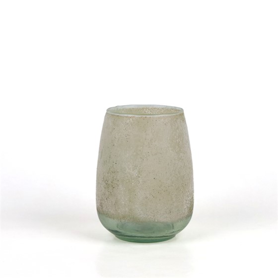 Staklo vaza dania h16,5cm d12cm sjaj zelena