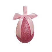 Jaje s mašnom gliter 10cm roza