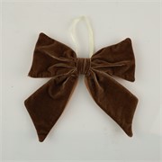 Mašna velvet 25xh26cm smeđa