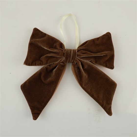 Mašna velvet 25xh26cm smeđa