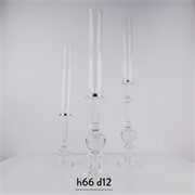 Svijećnjak kristal s kuglom h66 d12cm