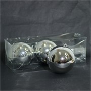 Plastične kuglice 15cm/3kom - srebrna S