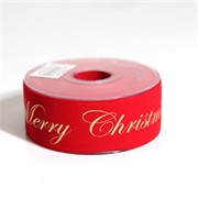 Traka Gold Merry Christmas 40mm/10m crvena
