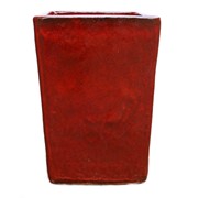 Keramička posuda glazirana četvrtasta h46 d32cm crvena