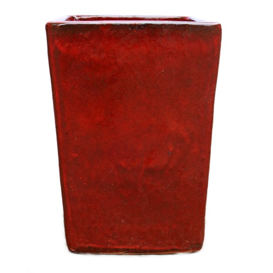 Keramička posuda glazirana četvrtasta h46 d32cm crvena