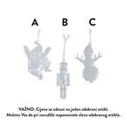 Ukras za bor plastični figure 10,5cm 3ass transparent