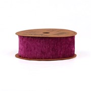 Traka chenile samt 40mm/10m bordo 556