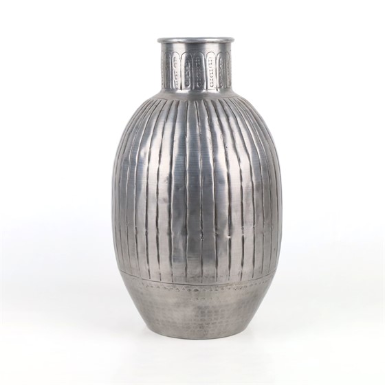 Vaza metalna h41cm d24cm antik silver