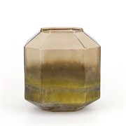 Staklo vaza oktagon h26,5cm d24cm sjaj zelena