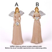 Anđelica, figura h18cm 9x6cm 2ass roza/srebrna