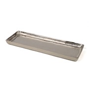 Pladanj metalni 39x13xh2cm srebrna