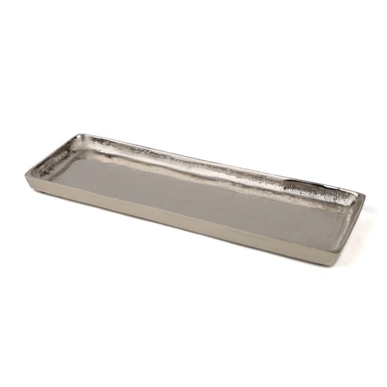 Pladanj metalni 39x13xh2cm srebrna