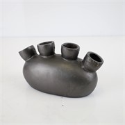 Vaza alu 21x10xh12cm antik olovno siva