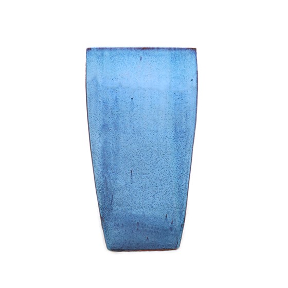 Keramička posuda glazirana četvrtasta h52 d27cm siva/plava