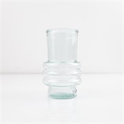 Staklo vaza Rings d10cm h17cm transparent