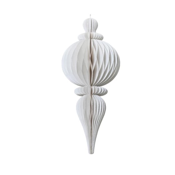 Ukras papirni finial 34xh80cm bijela