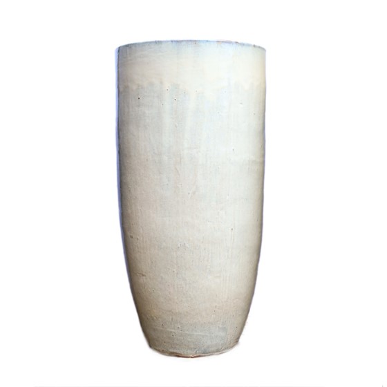 Keramička posuda glazirana h50 d24,5cm staro bijela