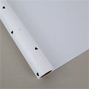 Charm folija Srca mini rola 58cm/15m - bijela/crna srca