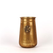 Metalna posuda cvijet d12cm h20cm zlatna
