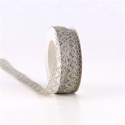 Traka 2120 čipka 20mm/10m metallic srebrna 211