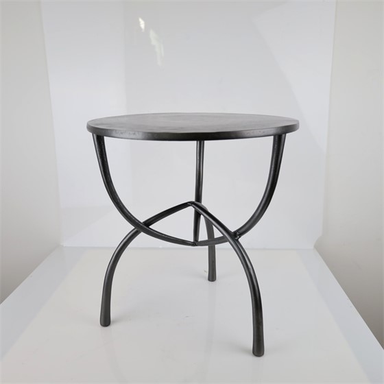 Stolić metalni 39xh44,5cm antik tamno olovno siva