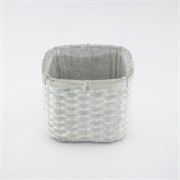 Cement posuda četvrtasta - pleteni uzorak 19,5x19,5x16cm siva
