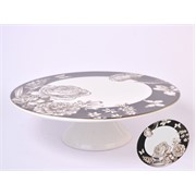 Stalak za kolače porculan 29cm crna/bijela