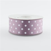 Traka saten na točke 38mm/25m fresco lila/bijela 434