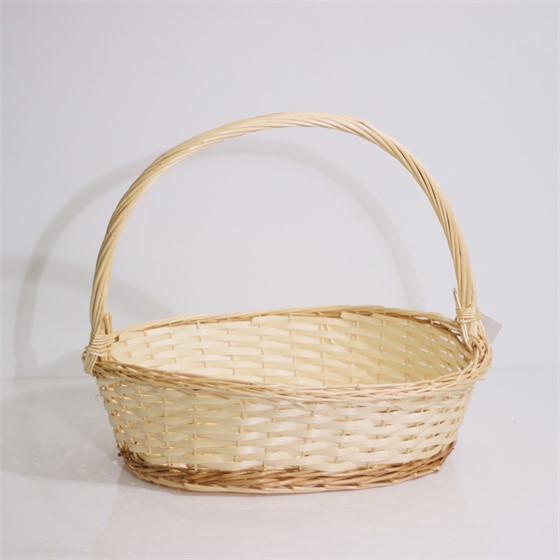 Košara oval 50x41x15/h40cm bijeljena