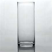 Staklo vaza cilindar h30cm d12cm šlif