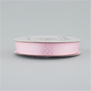 Traka saten na točke 16mm/25m roza/bijela 123