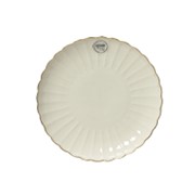 Tanjur keramički 21 cm bijeli corolla sa zlatnim rubom