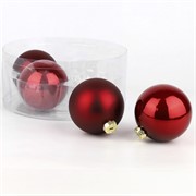 Staklene kuglice 10cm/4kom - bordo P/M