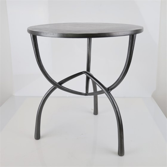 Stolić metalni 49xh53cm antik tamno olovno siva