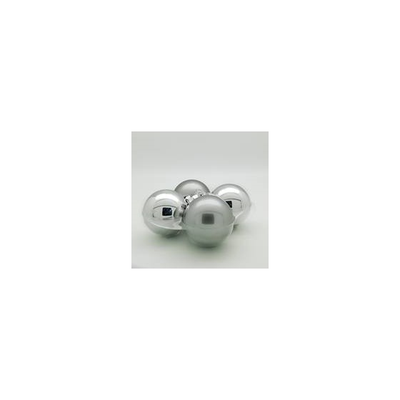 Staklene kuglice 8cm/8kom - srebrna S/M