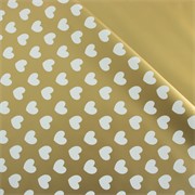 Arak kartopak srca 70x100cm 10kom zlatna/bijela
