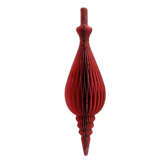 Ukras papirni finial 22xh80cm crvena