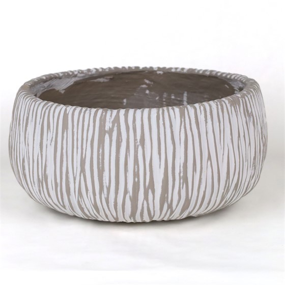 Posuda stakloplastika d31,5cm h15cm siva/bijela