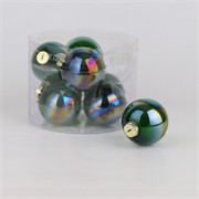 Staklene kuglice 8cm/8kom - antracit iris